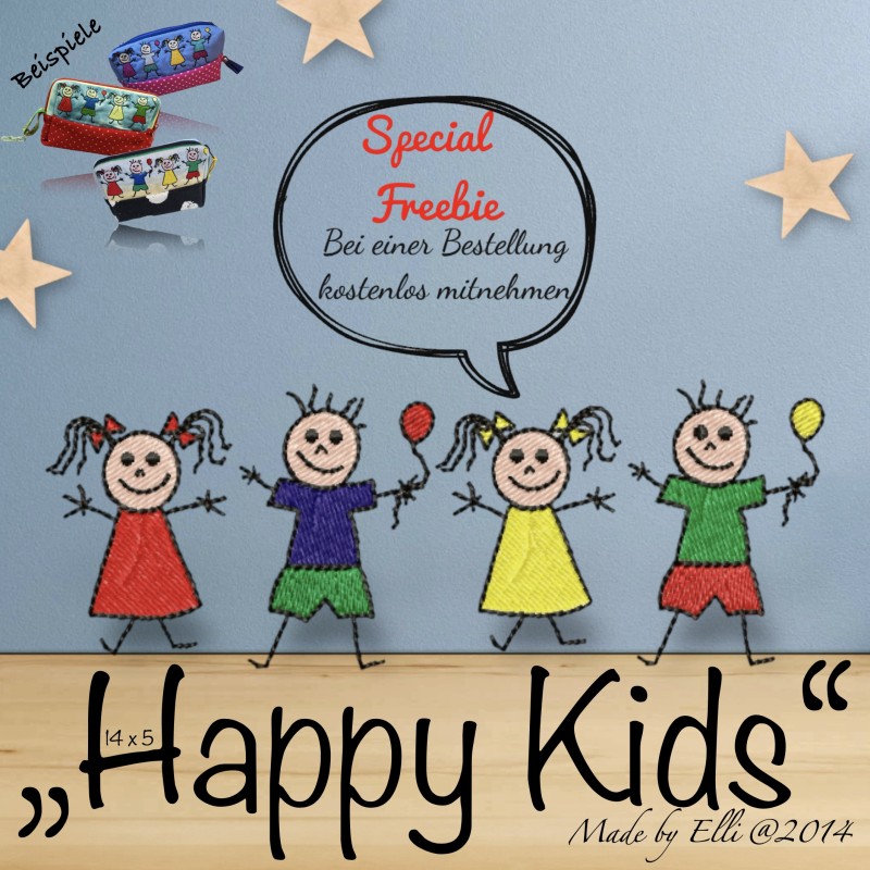 Stickdatei Happy Kids 15 x 4