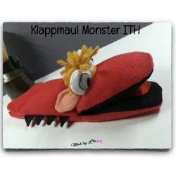 Stickdatei Handpuppe Klappmaul - Monster ITH  ab 180 x 130