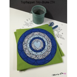Stickdatei Topflappen-Trio Blume ITH - ab 8.90 €