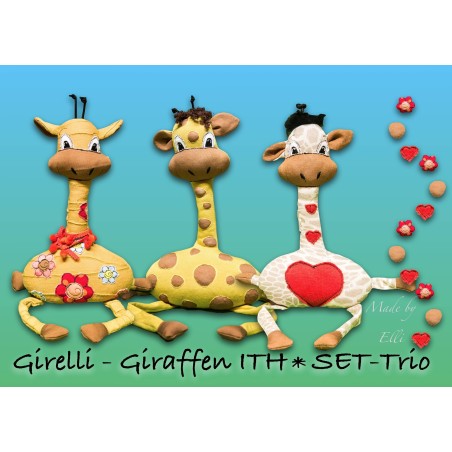Stickdateien Girelli Giraffen ITH - TRIO-Sets