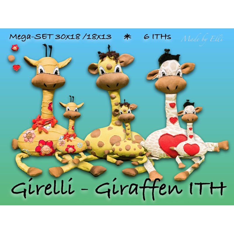 Stickdateien Girelli Giraffen ITH MegaSETs - ab 22,00 €