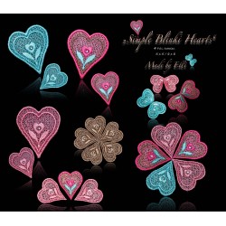 Stickdateien Simple Blinki Hearts bis 8 x 8