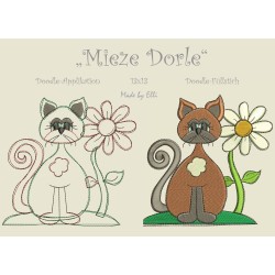 Stickdateien Mieze Dorle Doodles 13x13