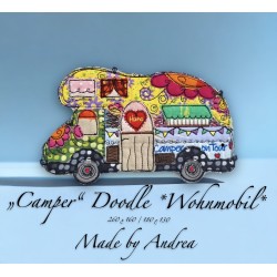Stickdatei Camper Doodle Wohnmobil -
