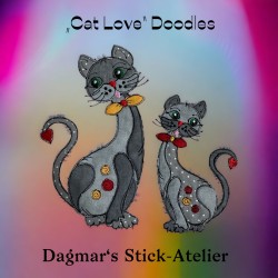 Stickdateien - Cat Love Doodles - ab 7.90 €